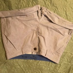 Blue and white atriped shorts